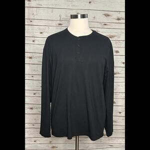 Bonobos black cotton henley Size XXL